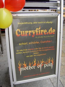 © randwill Werbung für scharfe Currywurst