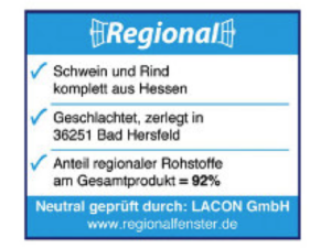 © BMELV Beispiel für ein Regionalfenster