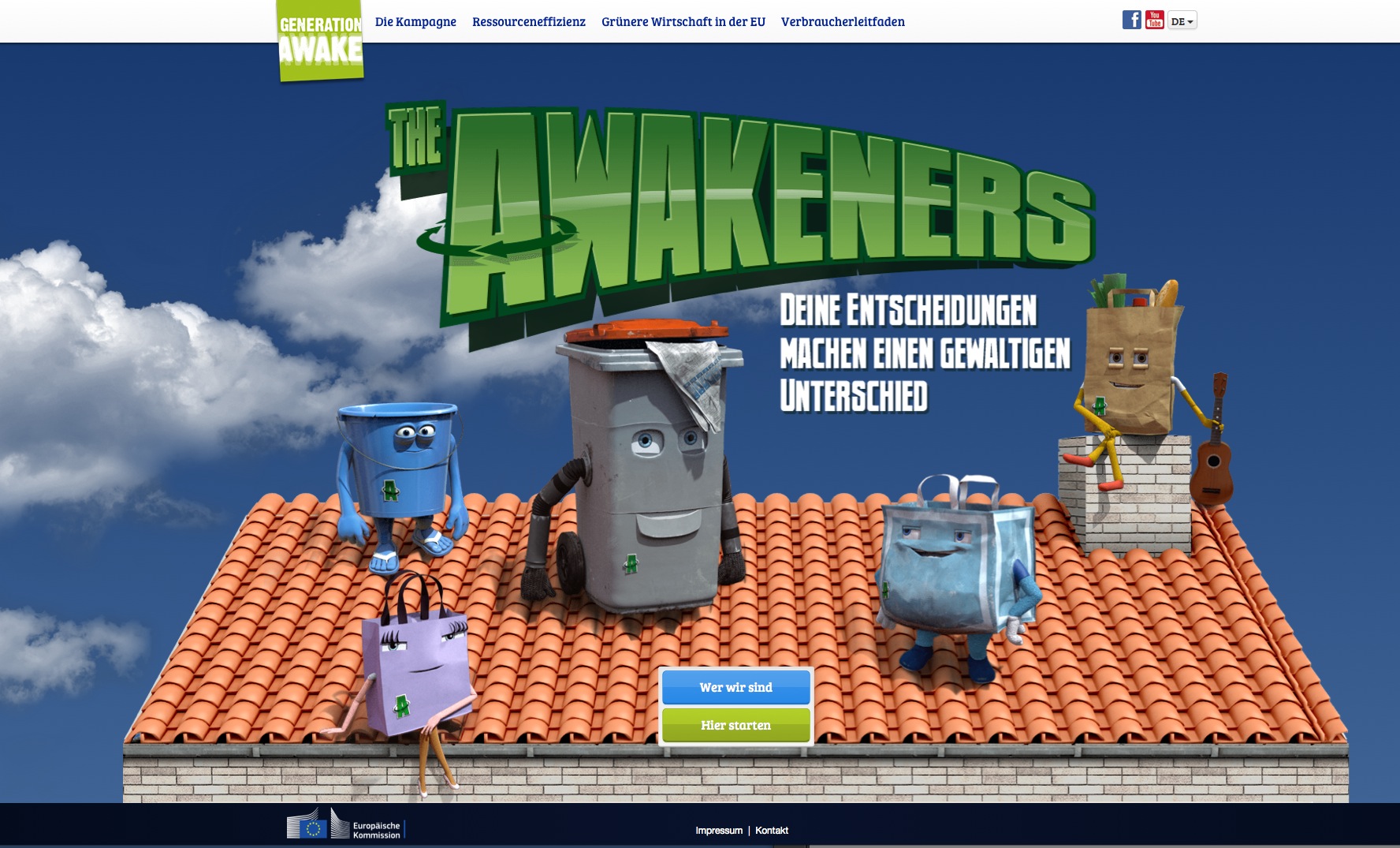Startseite von Generation Awake