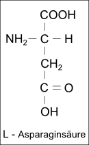 Strukturformel L-Asparaginsäure