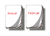 Kalender-Blätter Januar, Februar